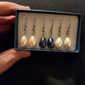 Hook style Faux pearl earrings